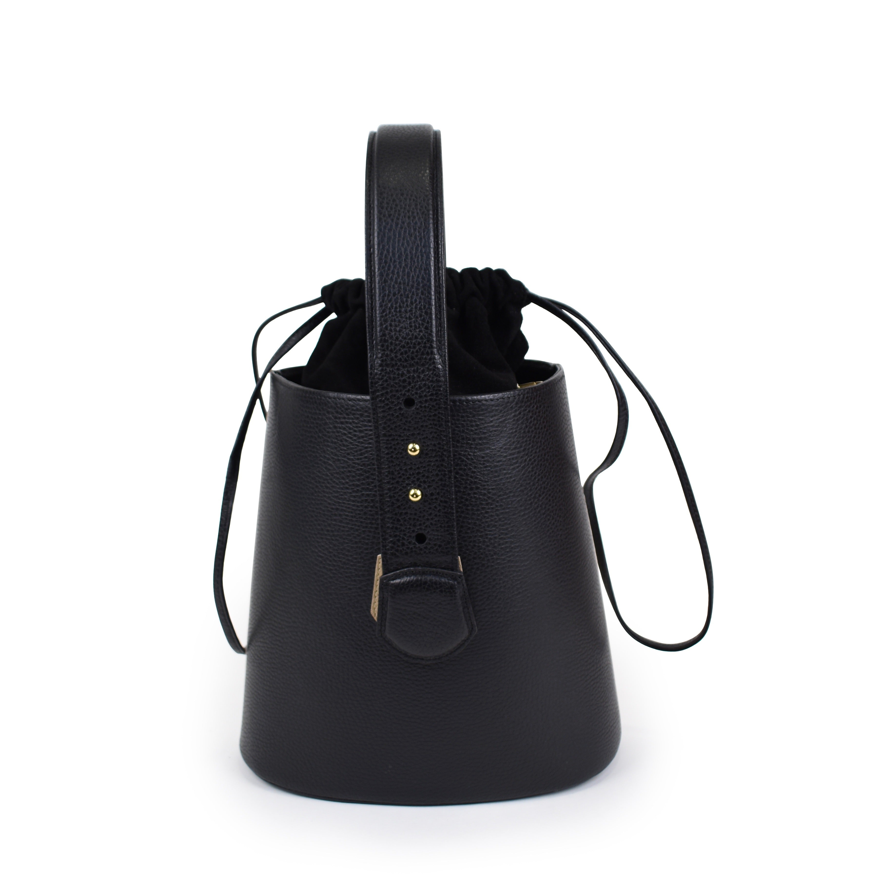 Bucket Bag de Piel Blanco&Negro