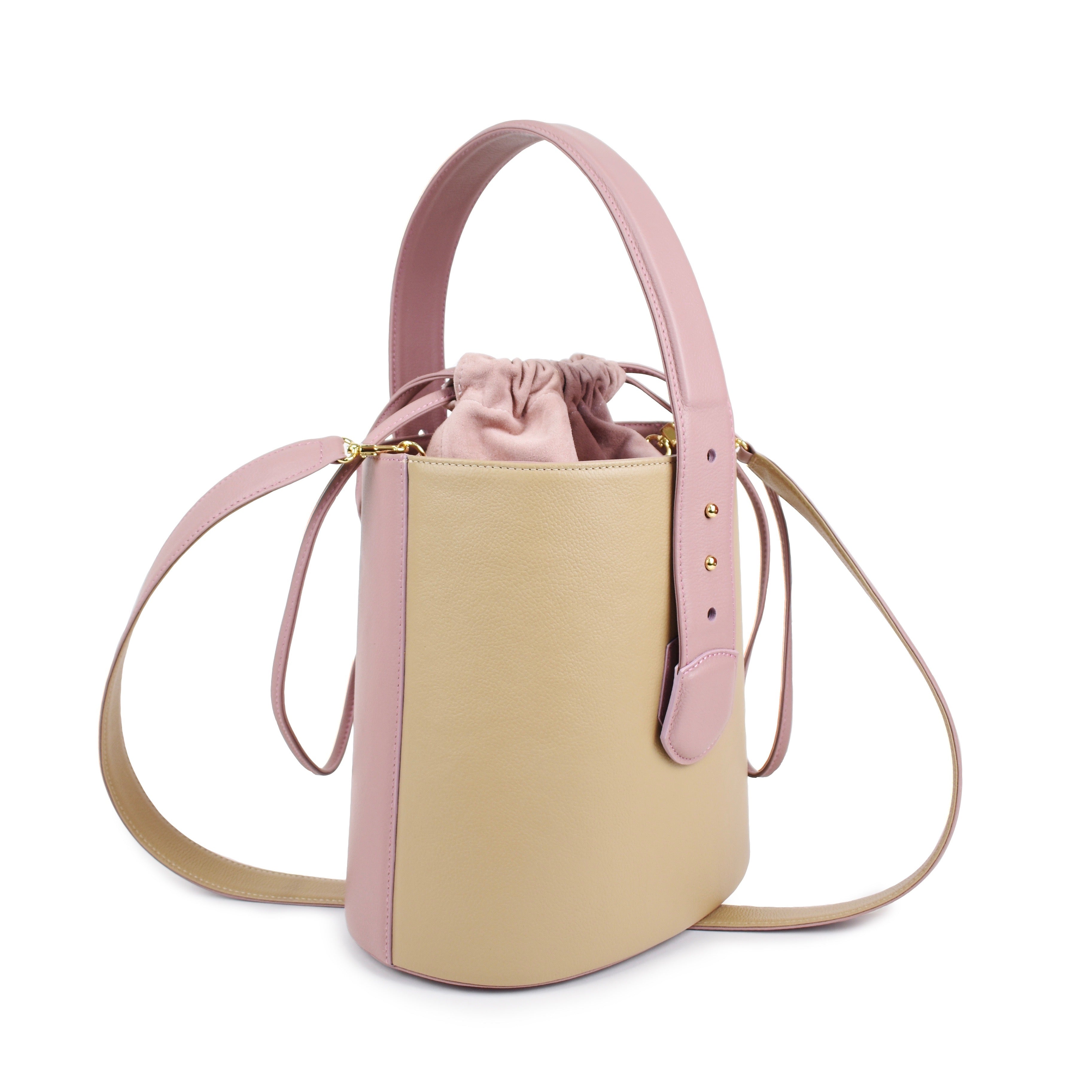 Bucket Bag de Piel Miel&Rosa